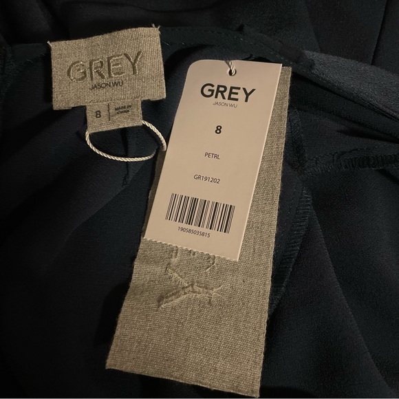 Blue Satin Midi Dress - size 8 - Picture 5 of 5